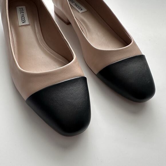 Steve Madden Beige and Black Flats - Picture 3 of 11